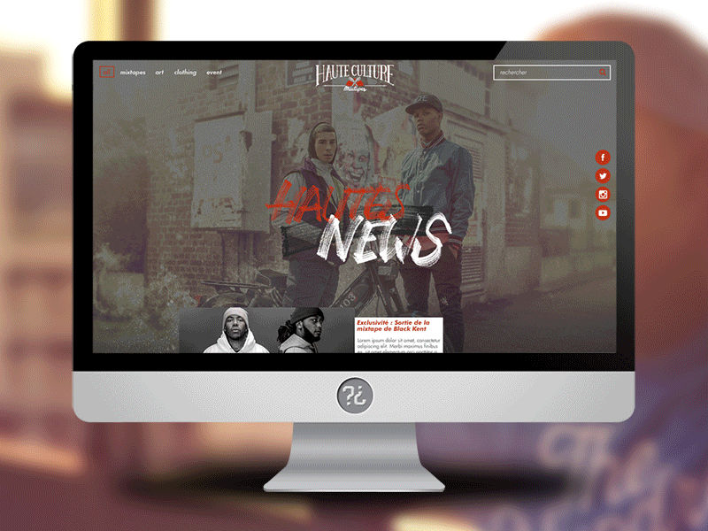 // Design Proposal of Blog Homepage // digital flat fullscreen hip hop imac interface responsive scroll ui design ux design webdesign