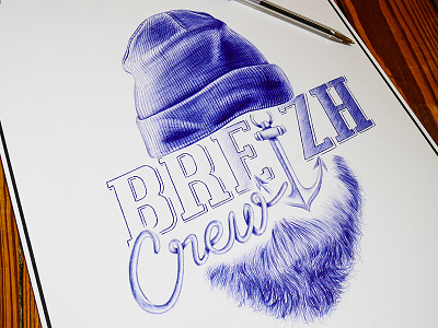 // Illustration Breizh Crew // artwork draw handelettering handlettering handmade illustration illustrator lettering sailor type typography