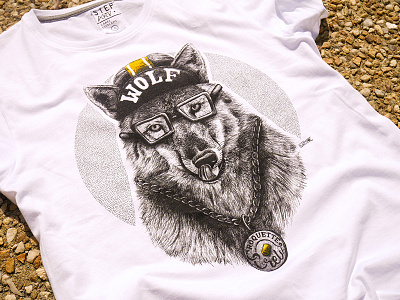 // artwork "Croquette Crew" for StepArt brand // brand brroklyn clothing graphite illustration t shirt tee shirt wolf