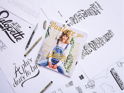 // Illustration & Typography for Paulette magazine #23 // handlettering handmade issue lettering magazine type typography