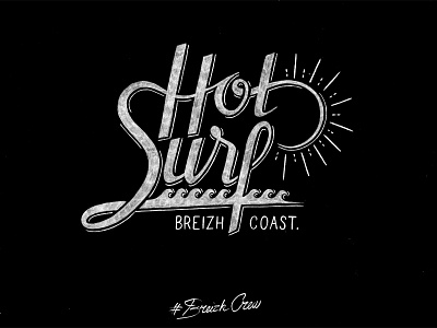 // Breizh Crew - Hot Surf // lettering ocean sea surf type typo