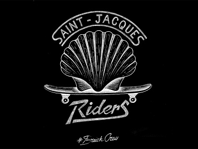 // Breizh Crew - Saint Jacques Riders // skate skateboard typo typography us college