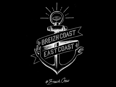 // Breizh Crew - Breizh Coast East Coast // anchor handmade lettering letters ocean type typography