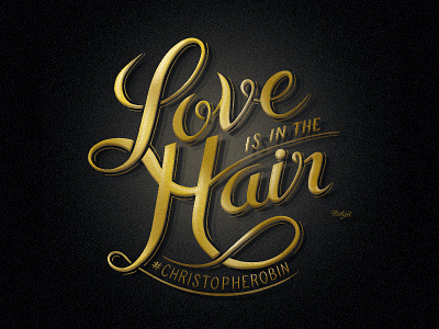 // Gold Typography for Christophe Robin Paris // digital handmade lettering letters type typography