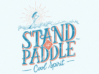 // Artwork Stand Up Paddle // illustration letters ocean paddle stand up paddle surf typo typography vintage