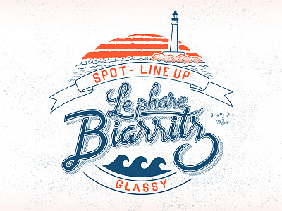 Artwork Le Phare Biarritz for Jazz The Glass artwork biarritz illustration ocean sea typography