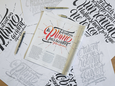 // Handlettering for Les Echos week end // edition handlettering handmade lettering letters rough sketch type typo typography