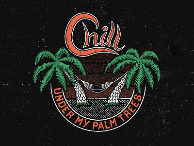 // Artwork Chill under my palm trees // artwork illustration lettering letters type typeface typography