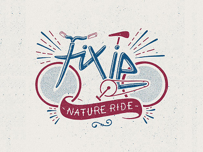 // Artwotk Fixie // artwork bicycle fixie handlettering illustration lettering typeface typo typography vintage