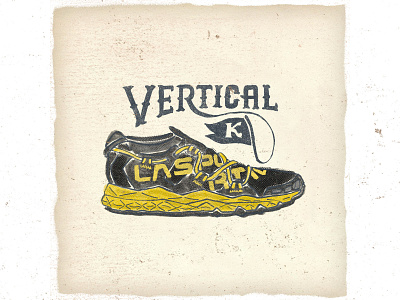 OTF 013 la sportiva vertical k fashion handmade illustration sneaker trailrunning typography