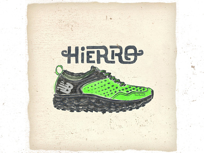 OTF 014 new balance hierro fashion handmade illustration sneaker trail running trailrunning typography