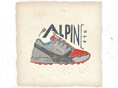 OTF 020 columbia alpine ftg design handlettering illustration sneakers trail typography ultra trail