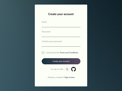 Daily UI 001 - Sign up