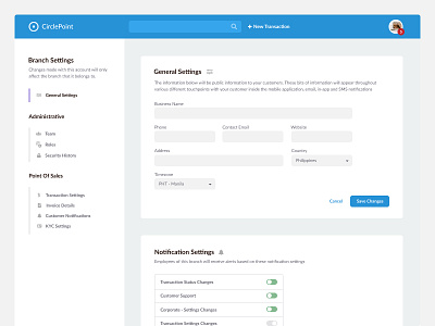 Daily UI 007 - Settings Page bank dailyui dashboard fintech notifications remittance settings