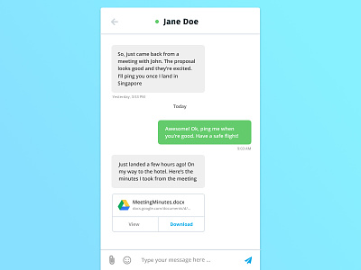 Daily UI 013 - Direct Messaging attachment chat dailyui message messaging ui ux