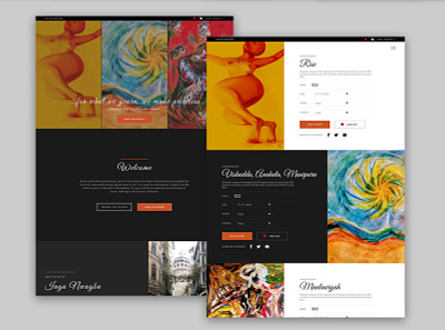 Artist Gallery branding design ui website