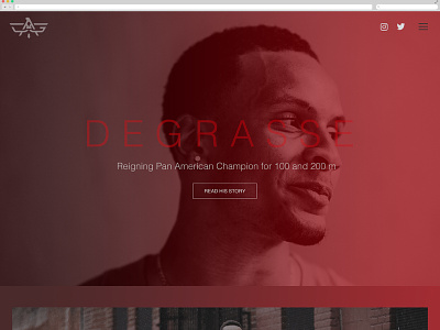 Andre DeGrasse Home Page Concept branding typography ui