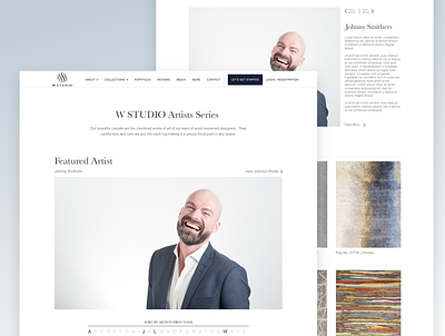 W STUDIO Artist Series Feature Custom Design branding minimal typography ui ux web website