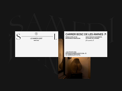 LE SAMEDI LENT – BOUTIQUE HOTEL CONCEPT art direction boutique branding fashion hotel logo minimal typography