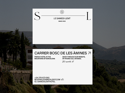 LE SAMEDI LENT – BOUTIQUE HOTEL CONCEPT – BUSINESS CARD