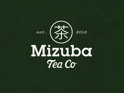 Mizuba Tea Co alternate logo design branding design illustration illustrator lettering logo typography