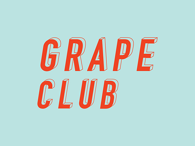 Grape Club Round 3 branding design illustrator lettering logo type typography
