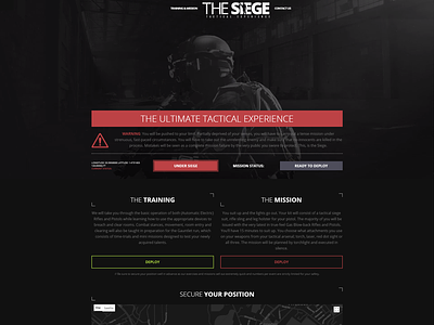 The Siege - Highly Stylised Website Design