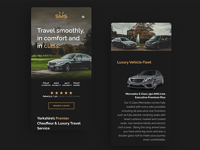 Luxury Travel & Chauffeuring Brand Mobile Website Design branding ui uiux ux web design web design bolton website design