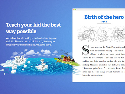 Bobo the Bear web design bear children kids typography web