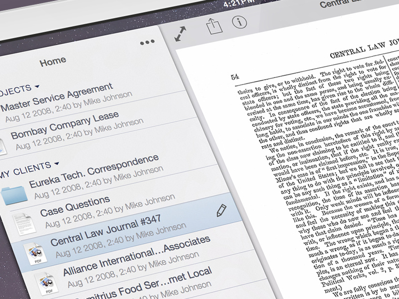 Document Sharing IPad App By Ross Sokolovski On Dribbble