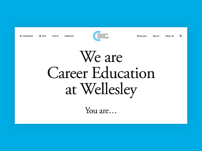 Wellesley Career Education work in progress clean college educational web white