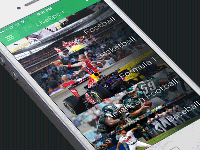LiveSport App animation app football gif ios ios7 iphone mockup sport ui