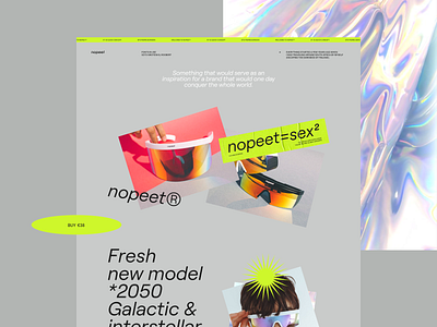 N° 04 nopeet sunglasses concept layout layoutdesign typogaphy web website