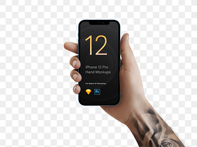 Download Tattoo Hand Mockup iPhone 12 & iPhone 12 Pro by Pierre ...