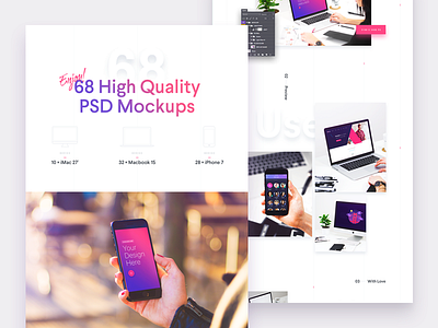 Behance Mockups Preview - Freebie