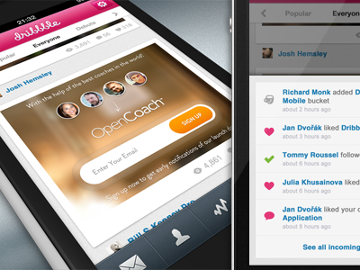 Dribbble iOS app