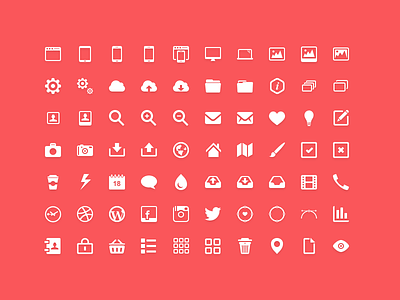 Tap Icons - 70 simple flat icons
