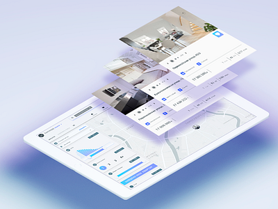 homeapp cards design filters map ui ux