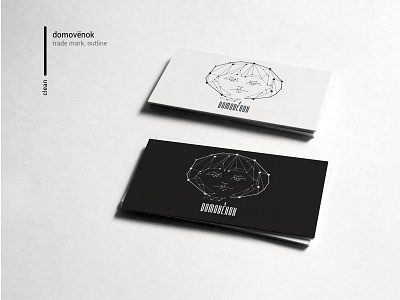 Domovёnok_logo branding card clean logo low poly