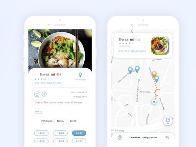 Restaurant Booking app booking design map mobile restaurant ui ux