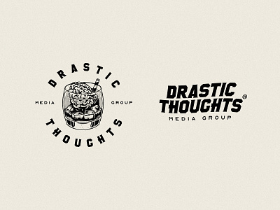 Drastic Thoughts Media Group app branding design graphics icon illustration illustrator logo typography vector