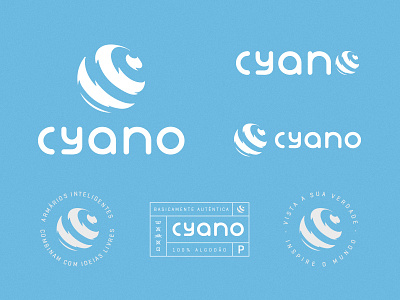 CYANO CLOTHING blue brand identity branding branding design clothing clothing design graphics identity illustrator jeans logo vector wear