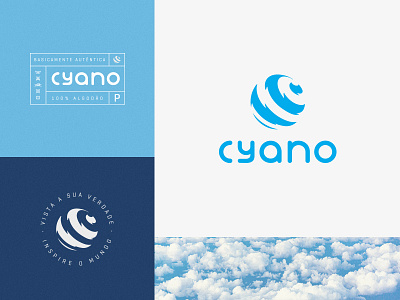 CYANO CLOTHING blue branding clothing clothing brand design graphics identity illustrator jeans label logo logo design stationery vector