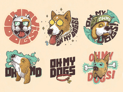 OH MY DOGS! album artwork album cover artist band band merch comics curitiba dog graphics identity illustration illustrator music rock vector