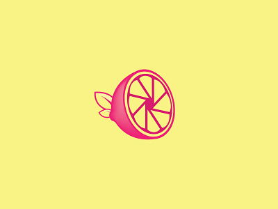 PINK LEMON PHOTOGRAPHY brand graphics icon illustration lemon lemonade logo logo design logodesign photo photographer photography photos pink pink logo pinky