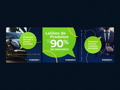 PORCENTO LEILÕES app auction auctions blue brand branding brazil graphics green identity logo logo design luxury money penny vector