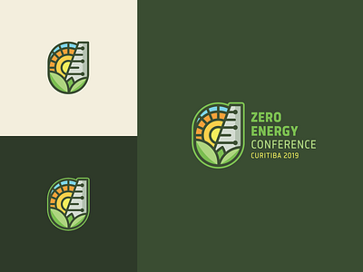 ZERO ENERGY CONFERENCE 2019 conference design energy enviroment green identity logo logo design nature renewable solar energy sun sustainability sustainable zero zero waste