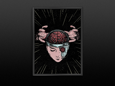 Stancke - Inside the positronic brain – Poster design album cover artwork brain cover cyber cyberpunk cyborg design graphics illustration illustrator music prog psytrance robot robotics space surrealism technology vector