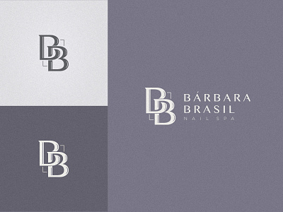 Bárbara Brasil Nail Spa beauty beauty salon brand branding design feminine graphics identity logo logodesign love minimal monogram pink salon spa typographic typography woman women