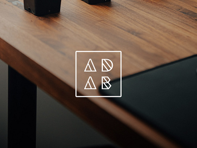 ADAB woodworks brand branding design furniture graphics identity lettering logo logo design typographic typography wood wooden woodwork woodworking woodworks